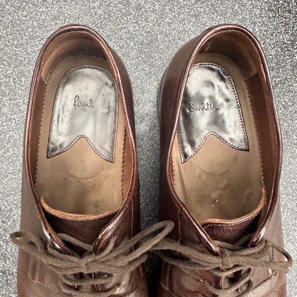 Paul Smith Men's Derby Dress Shoe.  Brown Leather.  Lace Up.  Size 10.5US/9.5UK - Picture 4 of 11